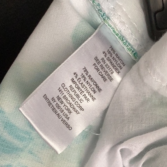 TRUTH BY REPUBLIC NWT WOMENS ANKLE STRETCH PANTS XS GREEN TROPICAL PRINT - Picture 8 of 8